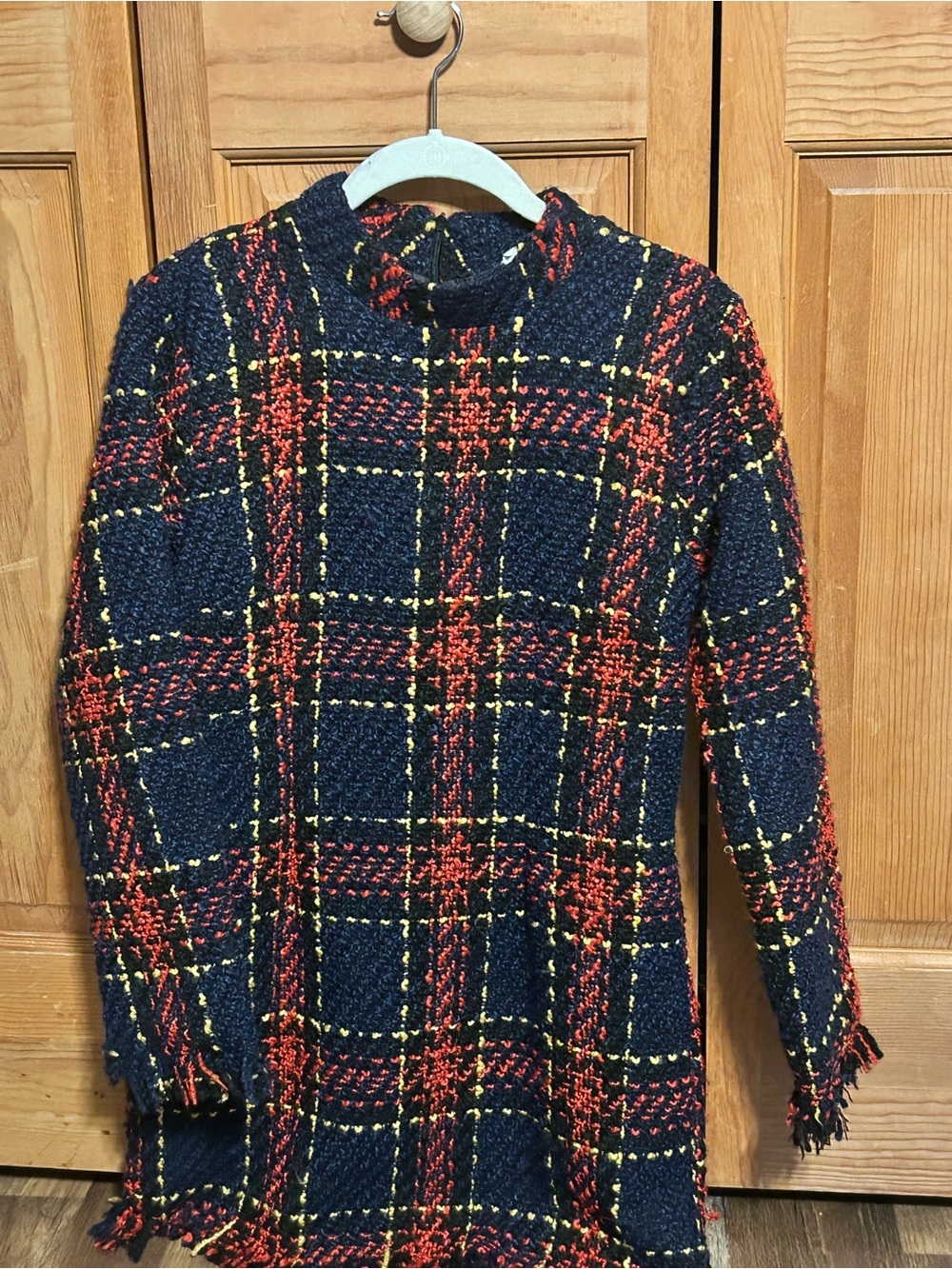 CBR Black Plaid Mini Dress with Red & Yellow Windowpane